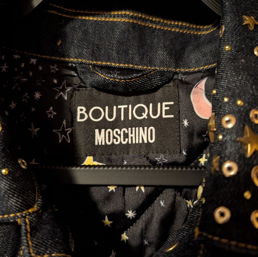 Moschino Denim Moon and Stars Jacket size US 12 - Picture 5 of 9